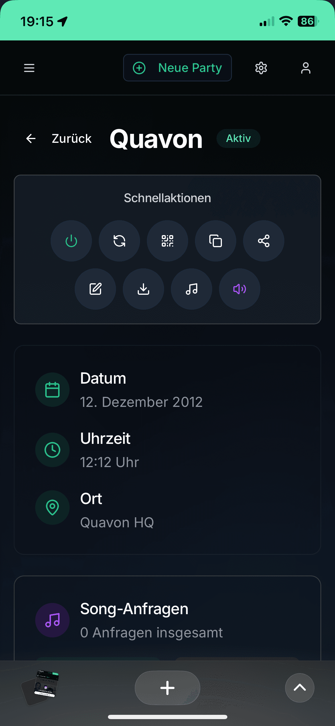 Gemeinsam entwickelte App – DJ-Plattform von Quavon