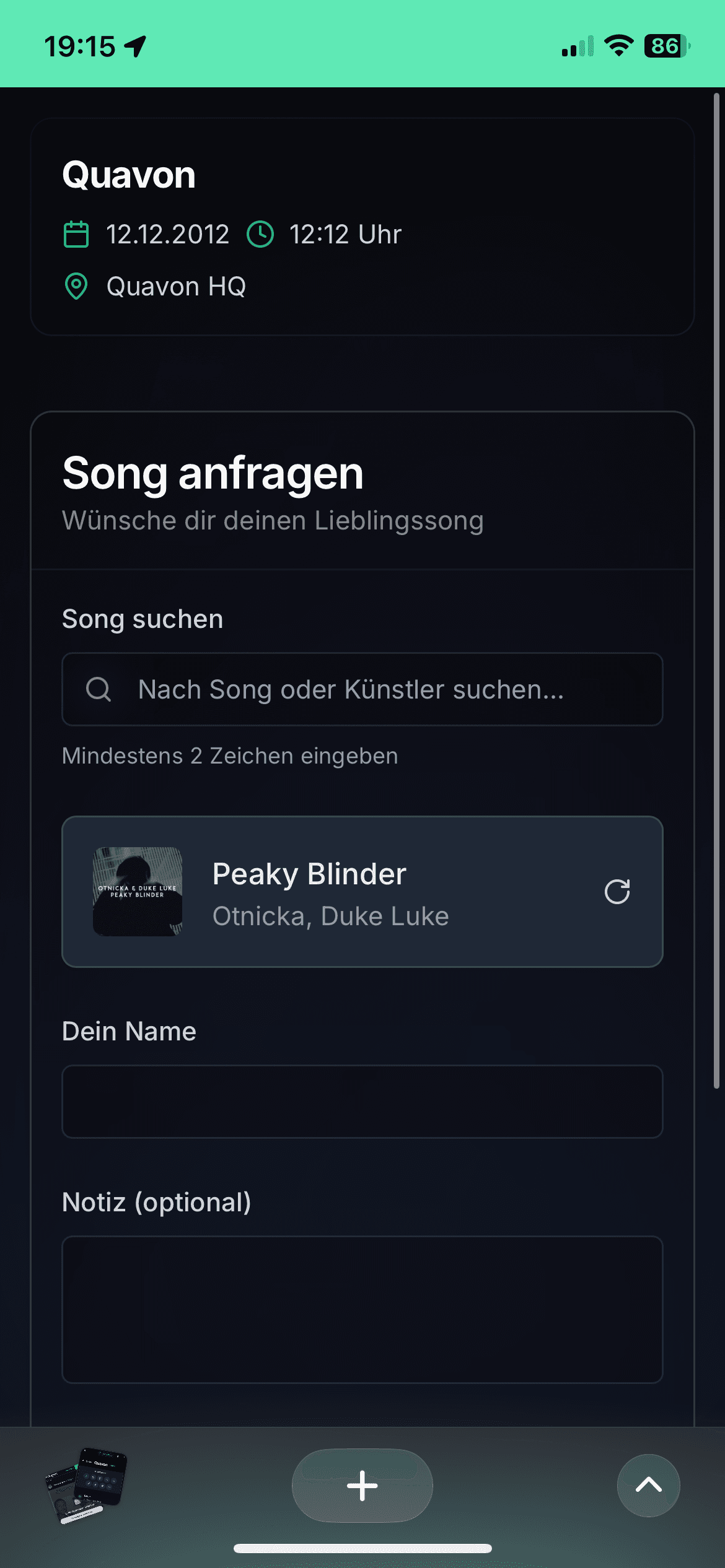 DJ-Plattform von Quavon – Beispiel für eine selbst entwickelte App